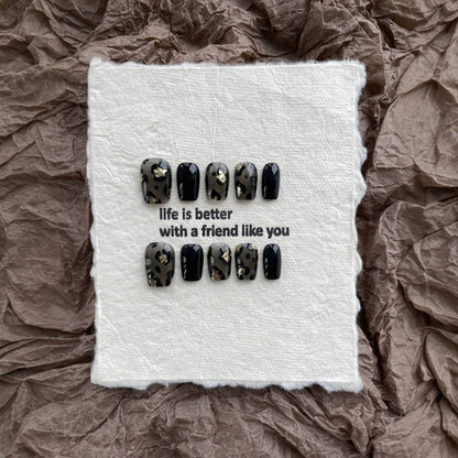 Artisanales Tierdruck Press-On Nagelset