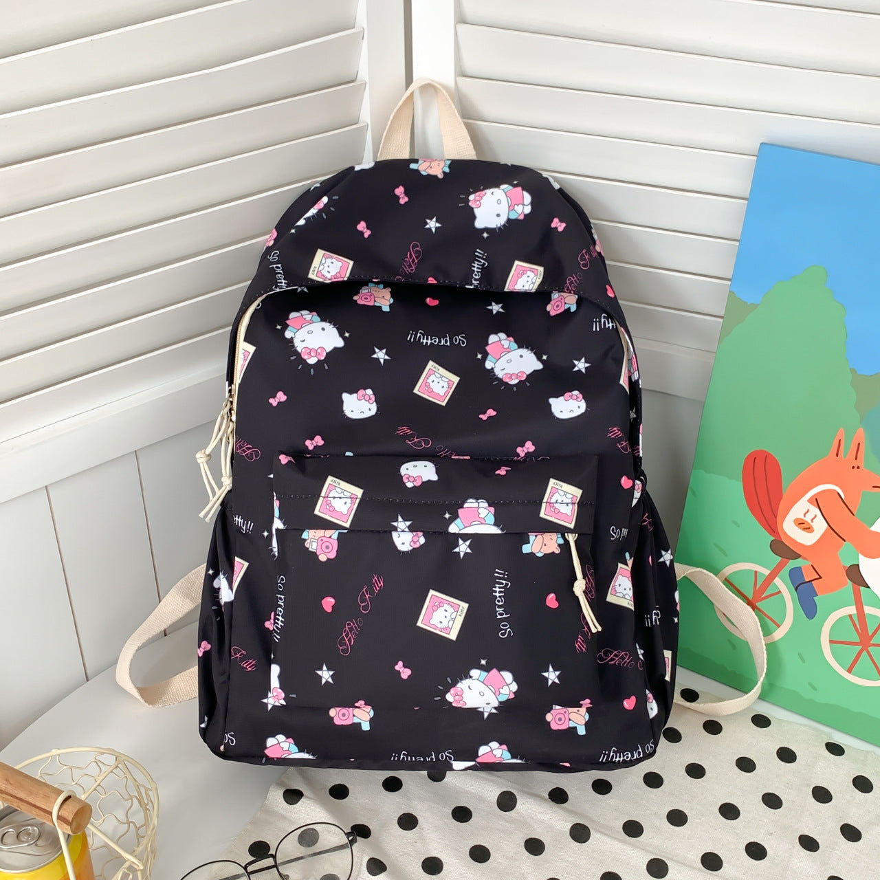 Niedlicher Charakterdruck Schulrucksack