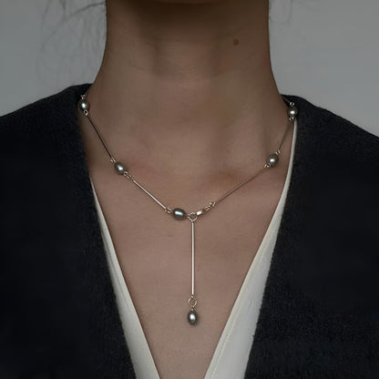 Elegante gestapelte Lariat-Halskette Brehn