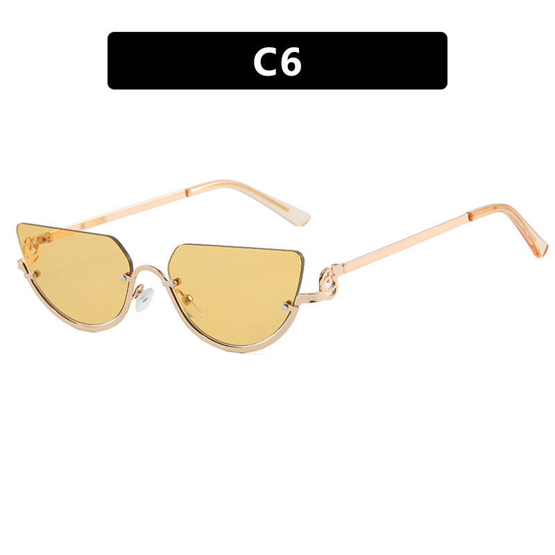 Damen Cat-Eye Sonnenbrille mit goldfarbenem Metallrahmen und UV-Schutz Brehn