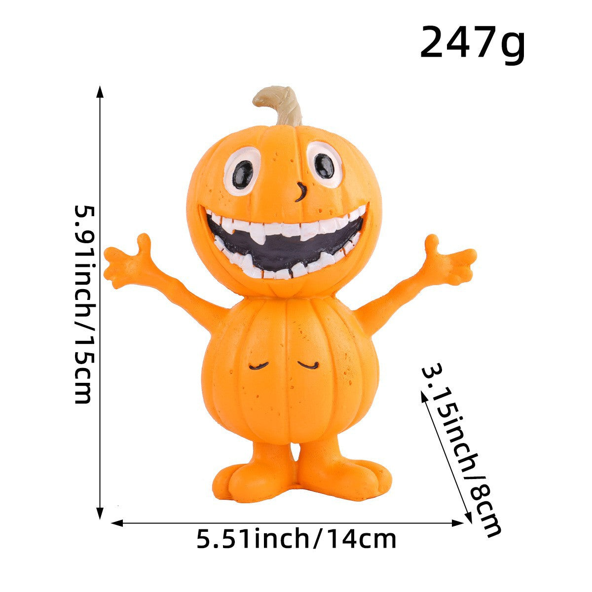 Lustige Halloween Kürbisfigur Brehn
