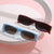 Damen modische Sonnenbrille mit asymmetrischem Rahmen und goldfarbenen Details Brehn