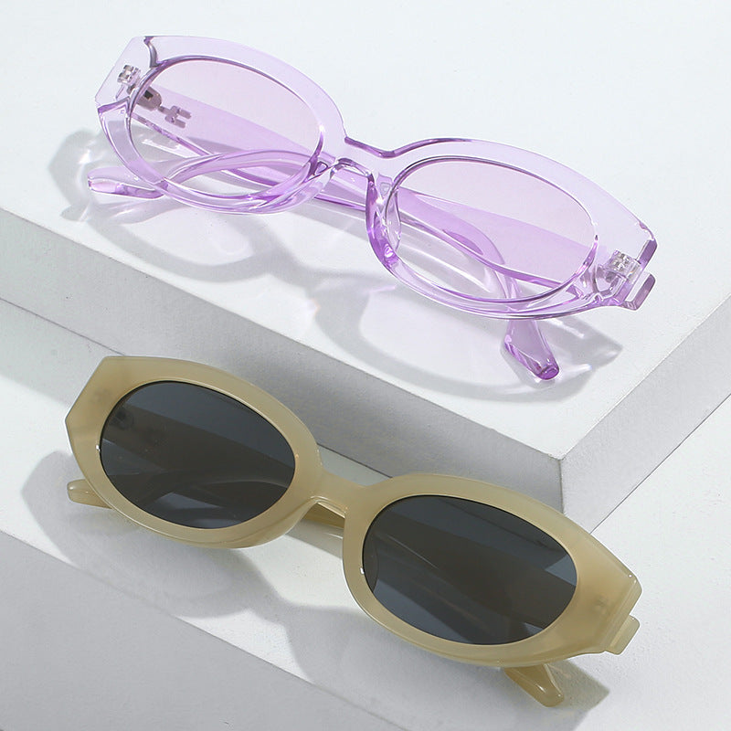 Modische auffällige ovale Sonnenbrille Brehn