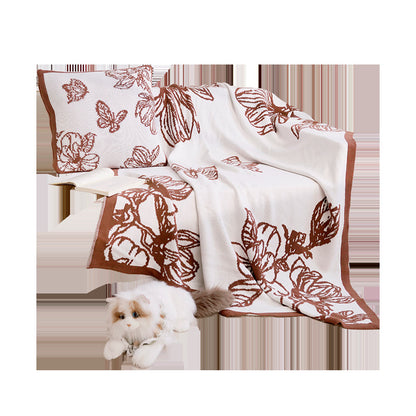 Damen Dekorative Wurfdecke mit floralem Design Brehn