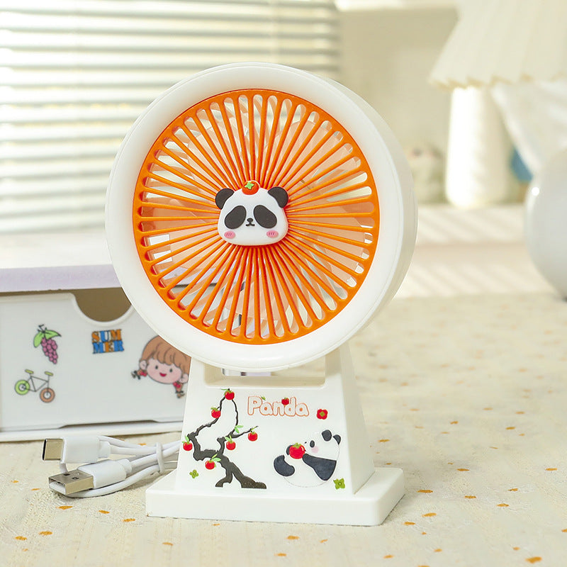 Damen Tragbarer Miniventilator mit süßem Pandadesign Brehn