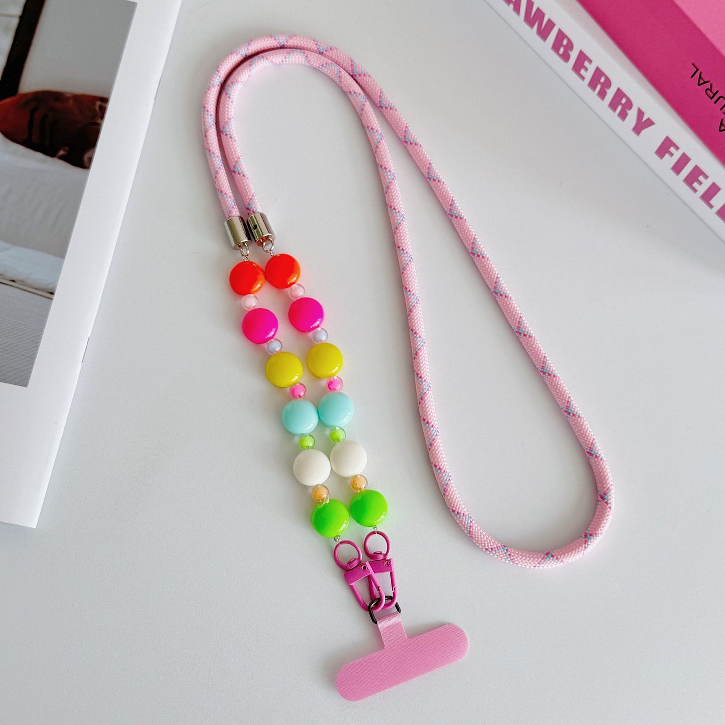Handykette mit bunten Perlen Brehn