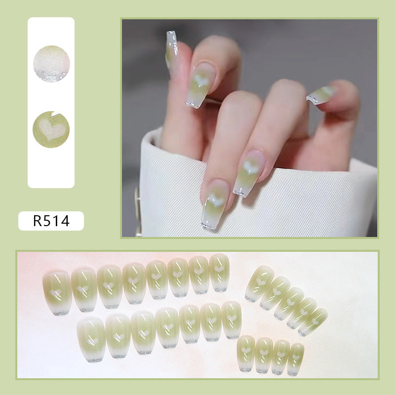 Künstlerische Ombre Press-On Nageltips Brehn