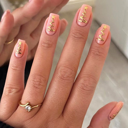 Kunstnagelset mit festlichem Winterthema Brehn