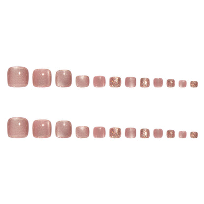 Fußnagelkunstset mit glamourösen Glitzerakzenten und eleganten Designs Brehn