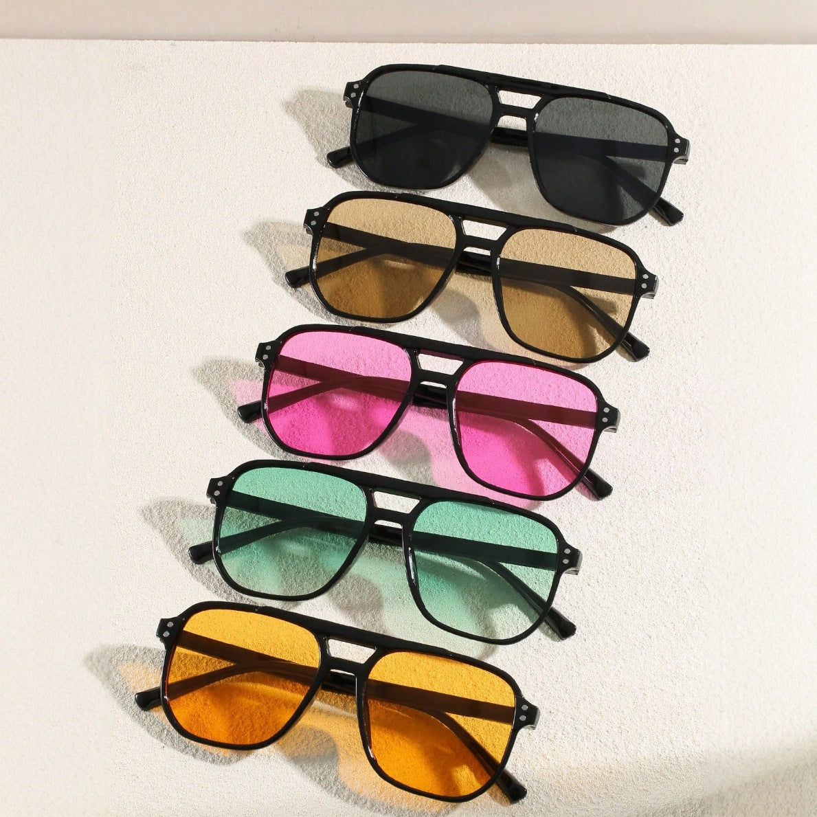 Stylische Quadratische Rahmen Sonnenbrille Brehn