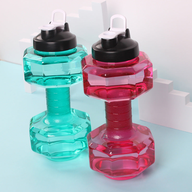 Unisex Fitness Wasserflasche in origineller Hantel-Form Brehn