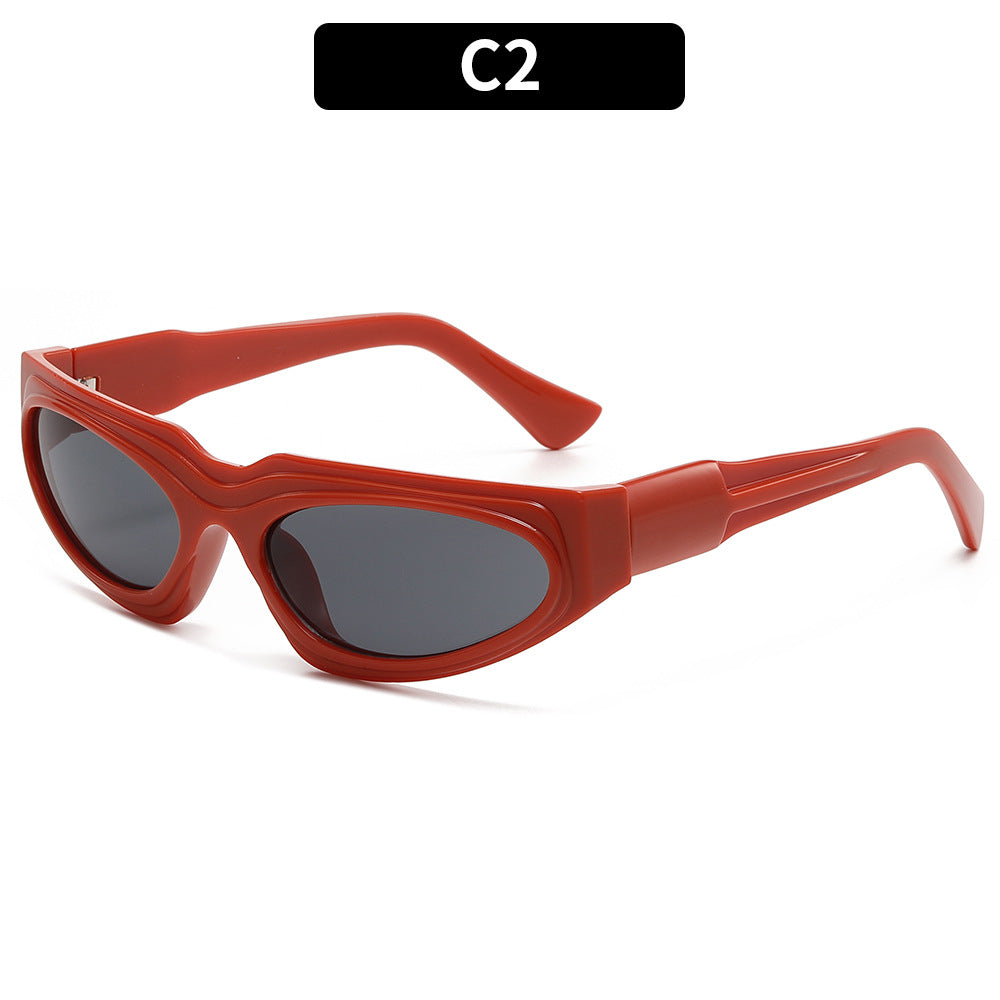 Elegante Retro Shield Sonnenbrille