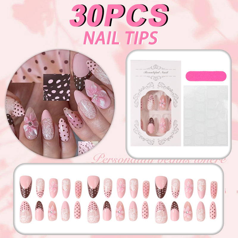 Elegante Blumige Bohemian Nagelspitzen Brehn