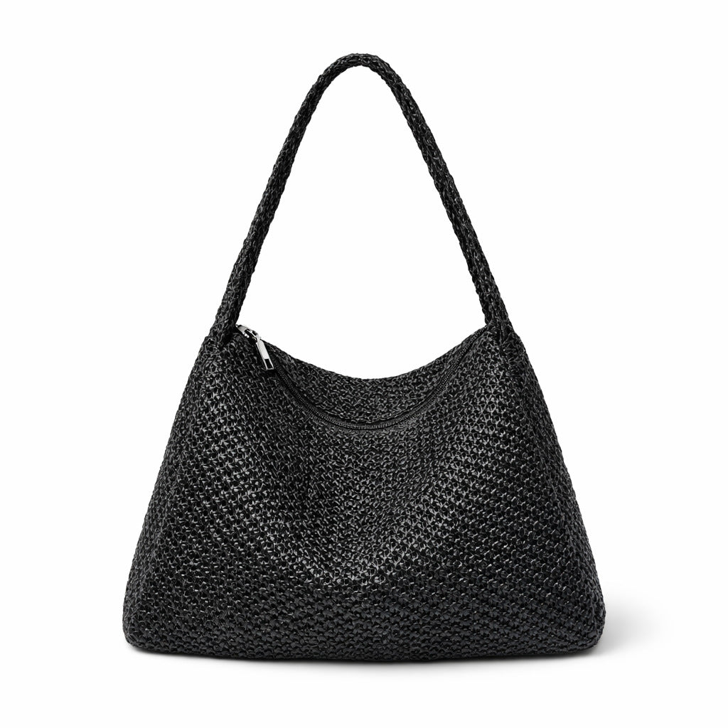 Geräumige handgefertigte Strick-Schultertasche