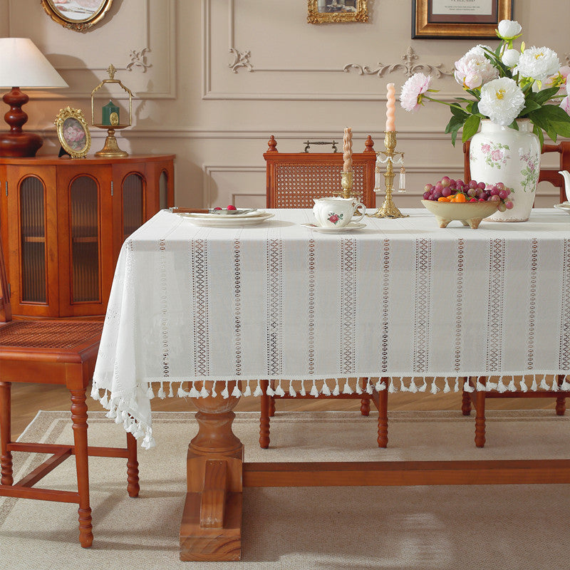 Elegante komplizierte Spitze Tischdecke
