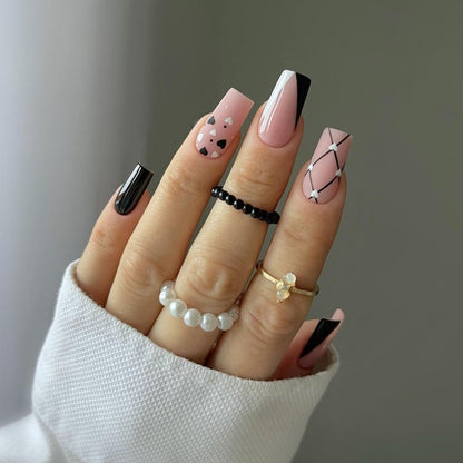 Glamouröse Glitzer-Stiletto Press-On Nägel Brehn