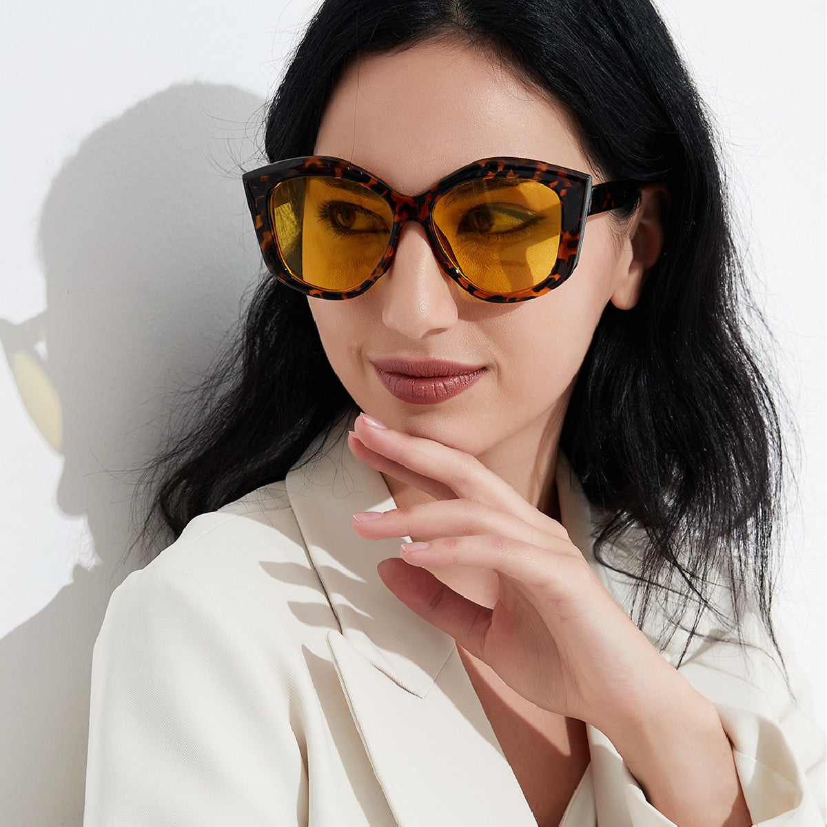 Damen stylische Katzenaugen Sonnenbrille Brehn
