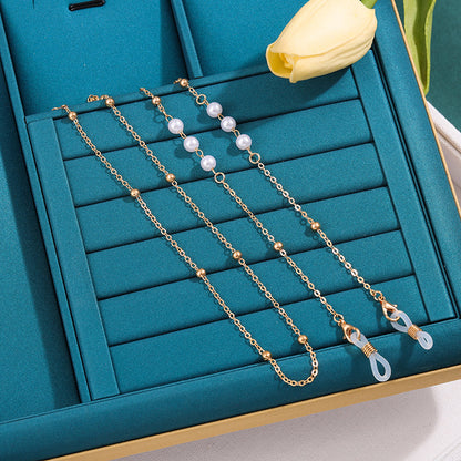 Elegante Perlen Brillenhalter Kette Brehn