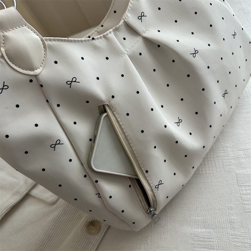 Stilvolle Polka Dot Schulter Tragetasche