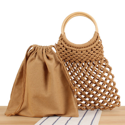 Elegante Geflochtene Tragetasche mit Rundgriff Brehn