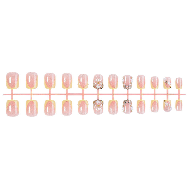 Elegantes florales Press-On-Nagelkunstset Brehn