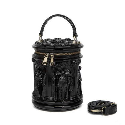 Skulpturaler Henkel-Eimer-Tasche
