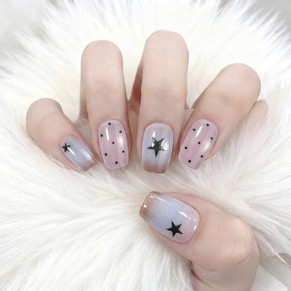 Sternenhimmel-Themen Press-On Nagelkunst