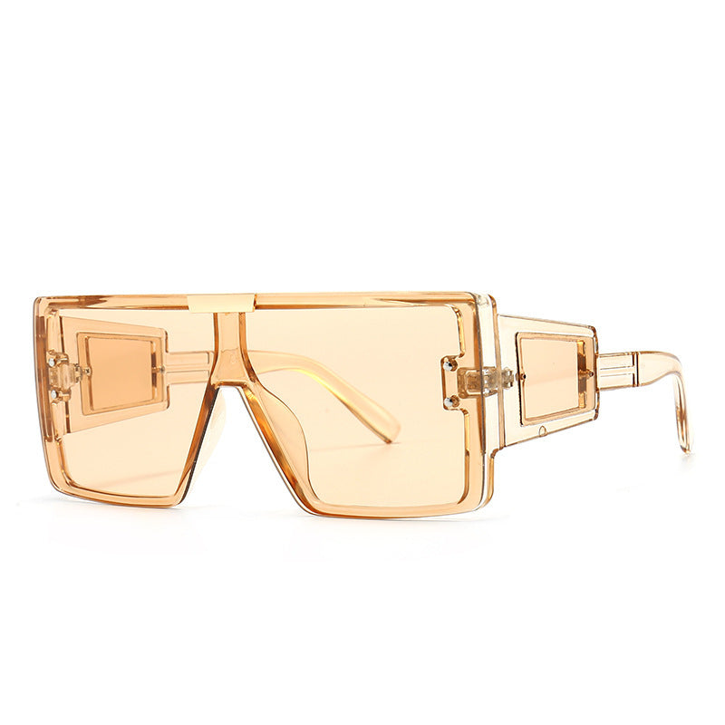 Damen modische Sonnenbrille im futuristischen Stil mit großem Rahmen Brehn