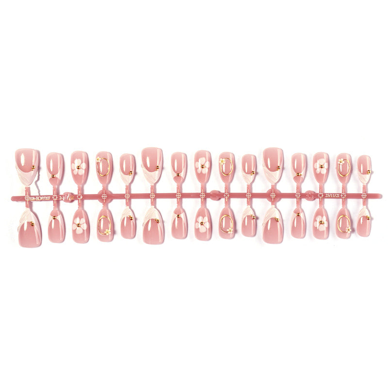 Floral Decorative Press-On Nails Set Brehn