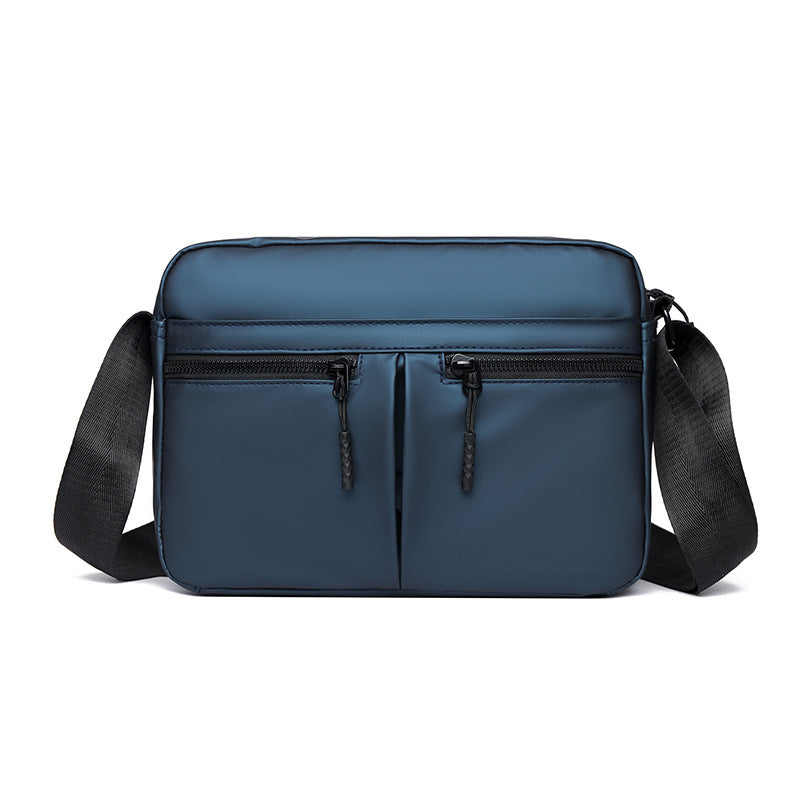 Schlanke Utility Crossbody Bag mit doppeltem Reißverschluss Brehn