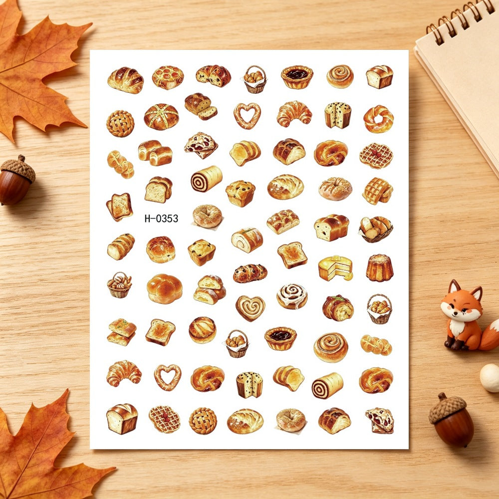 Herbst-Themen Nagelkunst Aufkleber