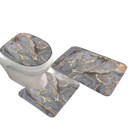 Künstlerisches Marmor Druck Badmatte Set