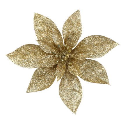 Glitzernde Weihnachtssternblumenornamente Brehn