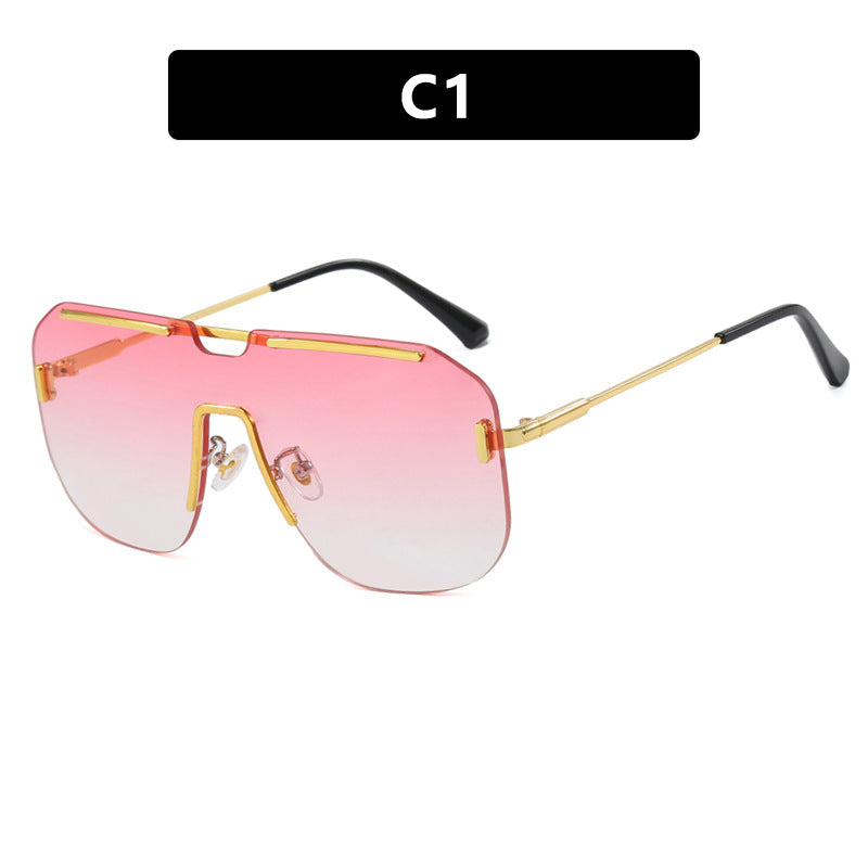 Damen geometrische Sonnenbrille mit stylischem Metallrahmen und UV-Schutz Brehn