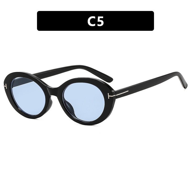 Damen modische Sonnenbrille mit innovativem ovalen Rahmen und UV-Schutz Brehn
