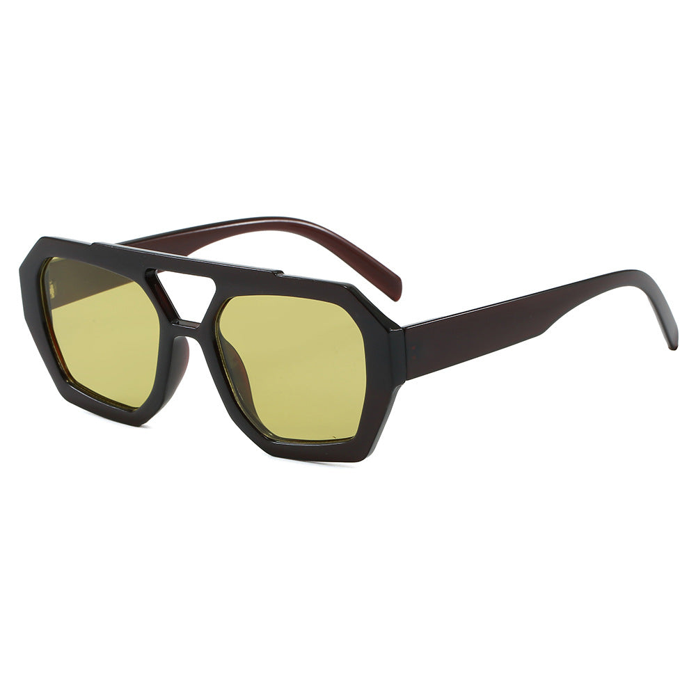 Damen geometrische Sonnenbrille im extravaganten Design Brehn