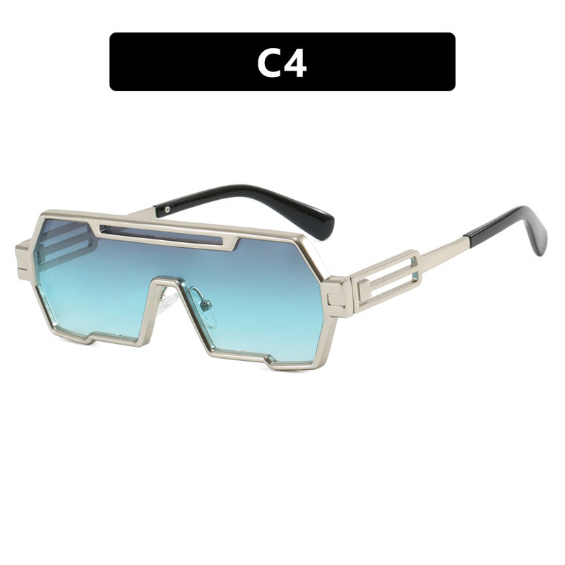 Damen futuristische Sonnenbrille im markanten Sechseckdesign Brehn