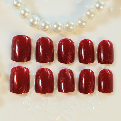 Glänzendes Press-On-Nagelset mit funkelndem Finish Brehn