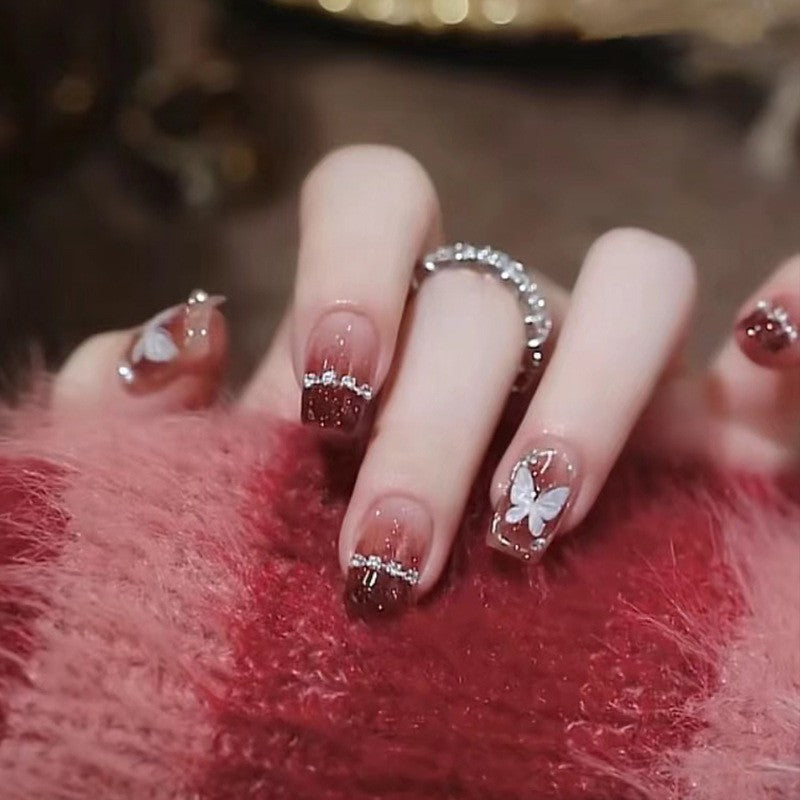 Glänzendes Schmetterlings-Nagelkunst-Set Brehn