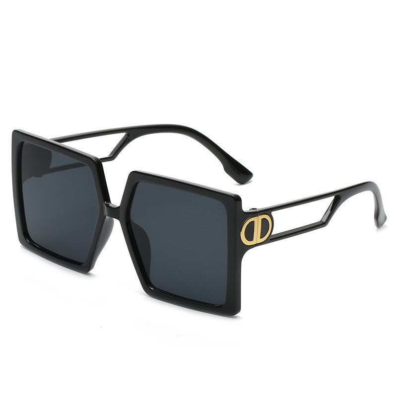 Damen Elegante Oversized-Sonnenbrille mit geometrischem Rahmen und polarisierenden Gläsern Brehn