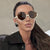 Damen modische Sonnenbrille mit trendy sechseckigem Rahmen und schützenden Gläsern Brehn
