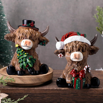 Dekorative Highland Cow Figur Brehn