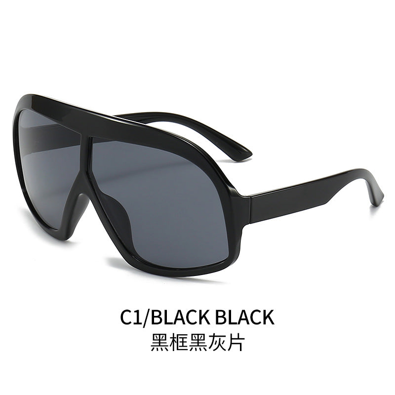 Damen Sportliche Sonnenbrille mit breitem Rahmen und polarisierten Gläsern Brehn