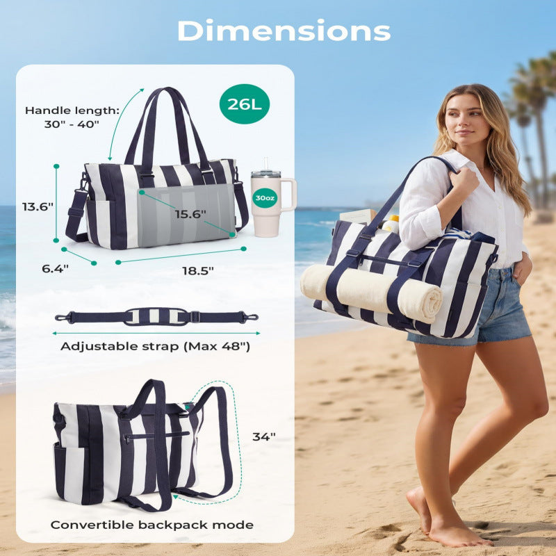 Geräumige Multifunktions-Tasche mit mehreren Fächern Brehn