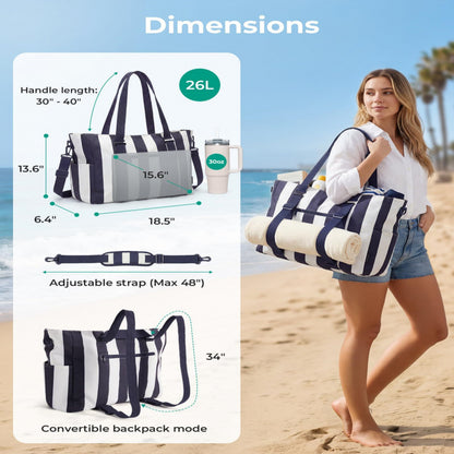 Geräumige Multifunktions-Tasche mit mehreren Fächern Brehn
