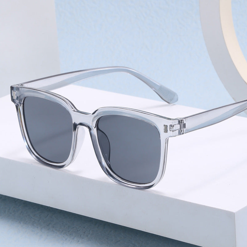 Damen Modische quadratische Sonnenbrille mit transparentem Rahmen Brehn