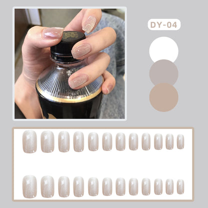 Glitzerndes Natürliches Finish Press-On Nagelset Brehn