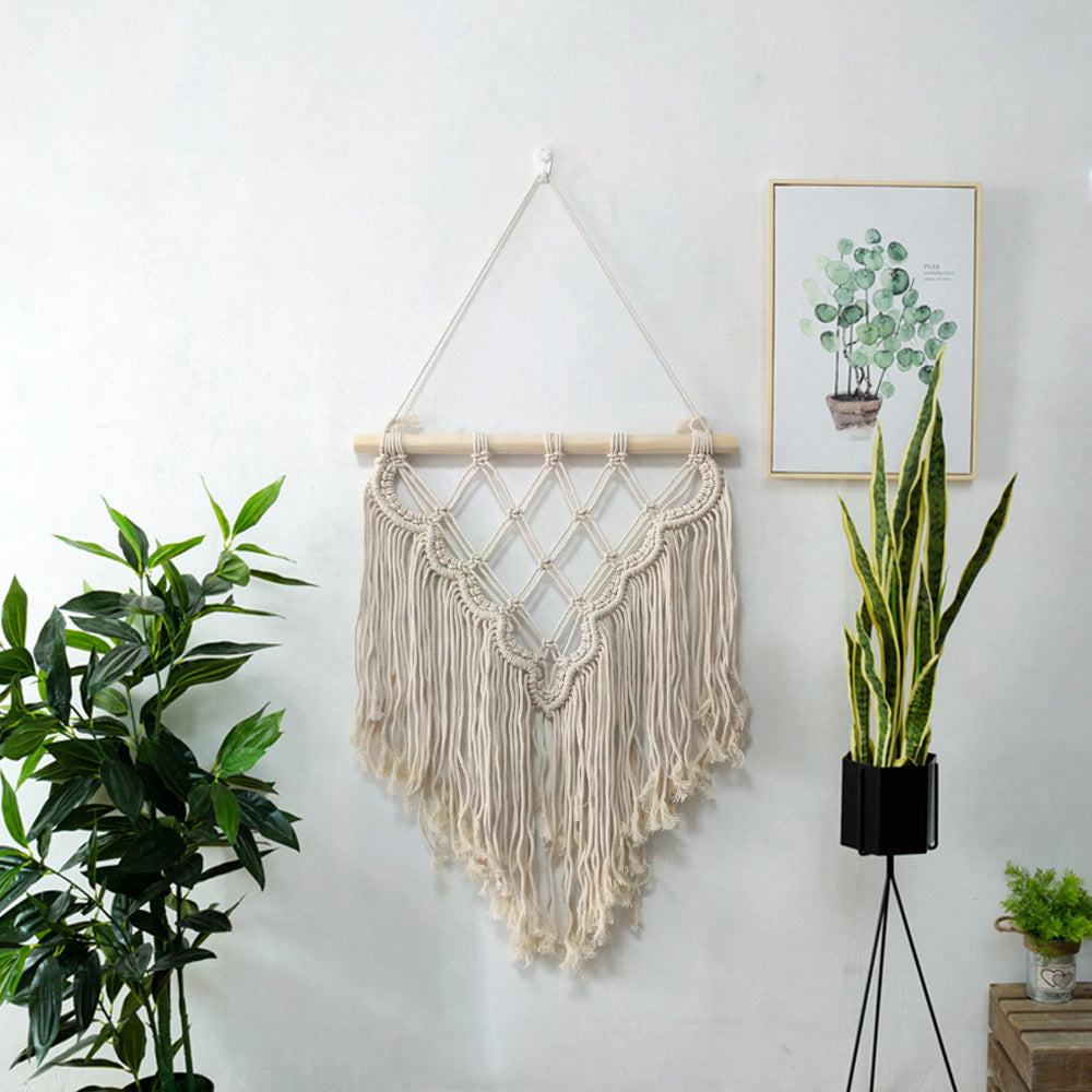 Macramé Wanddekoration mit kreativen Fransen
