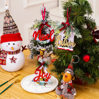 Dekoratives Holzschild mit Weihnachtsbotschaft Brehn