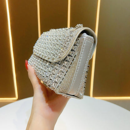 Rhinestone-besetzte Abend-Schultertasche
